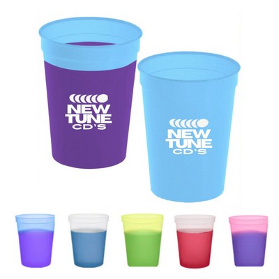 16 oz Color Changing Stadium Cup – Reusable Mood Plastic Promotional Drink Cup